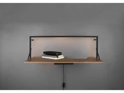 Mirrors & More Metall-Wandregal Becky mit LED-Stripe 10,5 W 30 x 90 x 30 cm