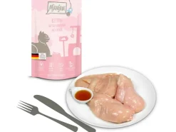 Mjamjam Nassfutter Quetschie Katzen Saftiges Hühnchen mit Lachsöl 125 g* Katzenbedarf
