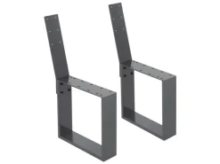 ML-Design 2 Stück Bankbeine aus Stahl Massiv 40x78,5cm mit Rückenlehne