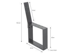 ML-Design 2 Stück Bankbeine aus Stahl Massiv 40x78,5cm mit Rückenlehne