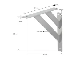 ML-Design 2 Stück Regalhalterung 24x24mm Aluminium Schwebende Regalwinkel