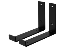 ML-Design 2 Stück Regalhalterung 20x4x14 cm Metall 8 Zoll L-Form