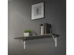 ML-Design 2 Stück Regalhalterung 240x240mm Aluminium Schwebende Regalwinkel* Schweberegale