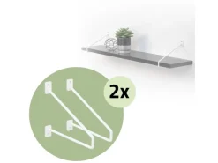 ML-Design 4 Stück Regalhalterung 220 mm aus Stahl Haarnadel Schwebe Hairpin