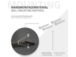 ML-Design 4 Stück Regalhalterung 220 mm aus Stahl Haarnadel Schwebe Hairpin
