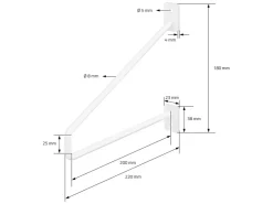 ML-Design 4 Stück Regalhalterung 220 mm aus Stahl Haarnadel Schwebe Hairpin
