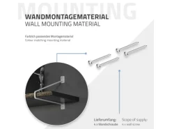 ML-Design 4 Stück Regalhalterung 265 mm aus Stahl Haarnadel Schwebe