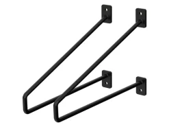 ML-Design 2 Stück Regalhalterung 265 mm aus Stahl Haarnadel Regalwinkel