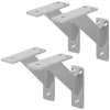 ML-Design 4 Stück Regalhalterung 120 x 120 mm Silber Aluminium Schwebende
