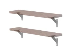 ML-Design 4 Stück Regalhalterung 120 x 120 mm Silber Aluminium Schwebende