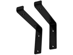 ML-Design 2 Stück Regalhalterung 25x4x14,5 cm Metall 10 Zoll L-Form