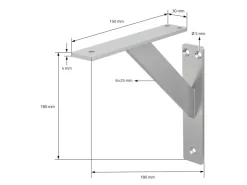 ML-Design 2 Stück Regalhalterung 180x180 mm Aluminium Schwebende* Schweberegale