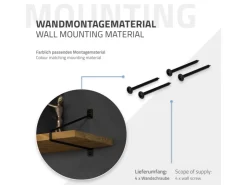 ML-Design 4 Stück Regalhalterung 265 mm aus Stahl Haarnadel Schwebe* Schweberegale