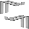 ML-Design 4 Stück Regalhalterung 25x4x14,5 cm Grau aus Metall 10 Zoll L-Form* Schweberegale