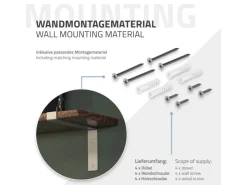 ML-Design 4 Stück Regalhalterung 25x4x14,5 cm Grau aus Metall 10 Zoll L-Form* Schweberegale