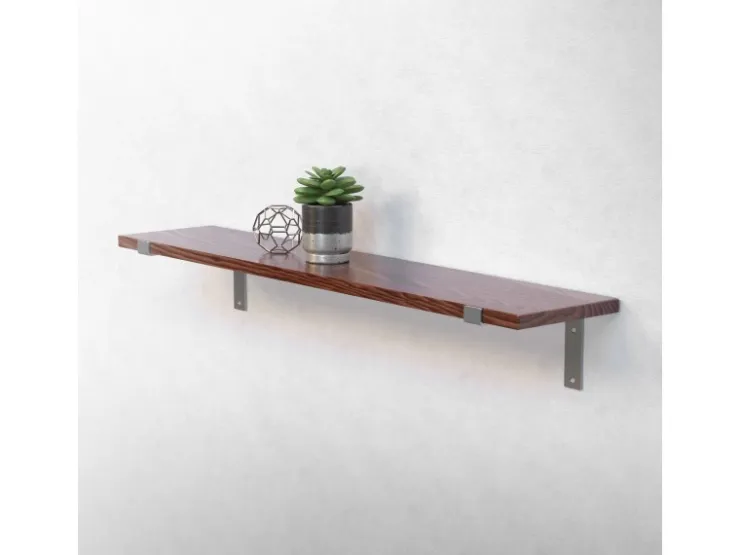 ML-Design 4 Stück Regalhalterung 25x4x14,5 cm Grau aus Metall 10 Zoll L-Form* Schweberegale