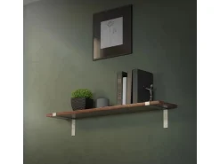 ML-Design 4 Stück Regalhalterung 25x4x14,5 cm Grau aus Metall 10 Zoll L-Form* Schweberegale