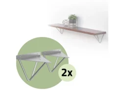 ML-Design 4 Stück Regalhalterung 160 mm aus Metall Dreieckige Schwebe