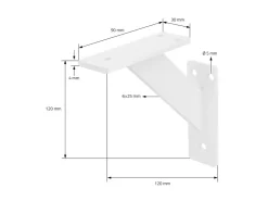 ML-Design 2 Stück Regalhalterung 120x120mm Aluminium Schwebende Regalwinkel