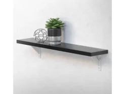 ML-Design 2 Stück Regalhalterung 120x120mm Aluminium Schwebende Regalwinkel