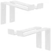 ML-Design 4 Stück Regalhalterung 25x4x14,5 cm Weiß aus Metall 10 Zoll L-Form