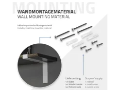 ML-Design 4 Stück Regalhalterung 25x4x14,5 cm Weiß aus Metall 10 Zoll L-Form