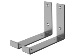 ML-Design 2 Stück Regalhalterung 20x4x14 cm aus Metall 8 Zoll L-Form