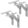 ML-Design 4 Stück Regalhalterung 180 x 180 mm Silber Aluminium Schwebende