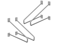 ML-Design 4 Stück Regalhalterung 265 mm aus Stahl Haarnadel Schwebe* Schweberegale
