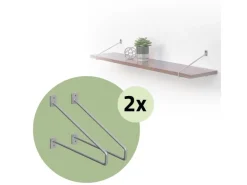 ML-Design 4 Stück Regalhalterung 265 mm aus Stahl Haarnadel Schwebe* Schweberegale