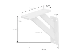 ML-Design 2 Stück Regalhalterung 12x12 cm Aluminium Schwebende Regalwinkel* Schweberegale