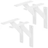 ML-Design 4 Stück Regalhalterung 180 x 180 mm Weiß Aluminium Schwebende* Regal Weiß