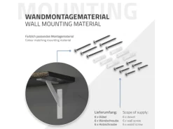 ML-Design 4 Stück Regalhalterung 180 x 180 mm Weiß Aluminium Schwebende* Regal Weiß