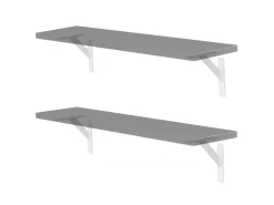 ML-Design 4 Stück Regalhalterung 180 x 180 mm Weiß Aluminium Schwebende* Regal Weiß