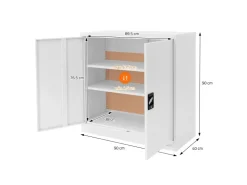 ML-Design Aktenschrank Abschließbar 90x40x90 cm Stahl mit 2 Türen* Schränke