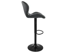 ML-Design Barhocker 2Er Set aus Samt Grau Gepolsterter Barstuhl mit Fußstütze* Hocker