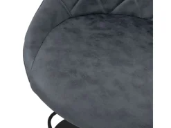 ML-Design Barhocker 2Er Set Kunstleder Anthrazit mit Rückenlehne und Fußstütze