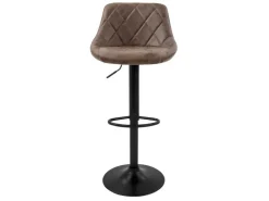 ML-Design Barhocker 2Er Set aus Kunstleder Braun mit Rückenlehne und Fußstütze* Hocker