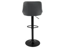 ML-Design Barhocker 4Er Set aus Samt Grau mit Rückenlehne Drehbar