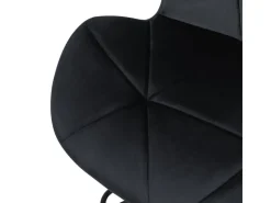 ML-Design Barhocker 2Er Set Samt Schwarz Gepolsterter Barstuhl mit Rückenlehne* Hocker