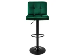 ML-Design Barhocker 4Er Set Bezug aus Samt Grün mit Rückenlehne und Fußstütze* Hocker