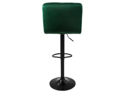 ML-Design Barhocker 4Er Set Bezug aus Samt Grün mit Rückenlehne und Fußstütze* Hocker
