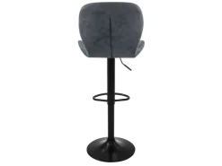 ML-Design Barhocker 4Er Set Kunstleder Anthrazit Rückenlehne Drehbar* Hocker