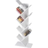 ML-Design Bücherregal mit 9 Ebenen in Baumform 50x25x140cm Weiß Holz Standregal* Holzregale
