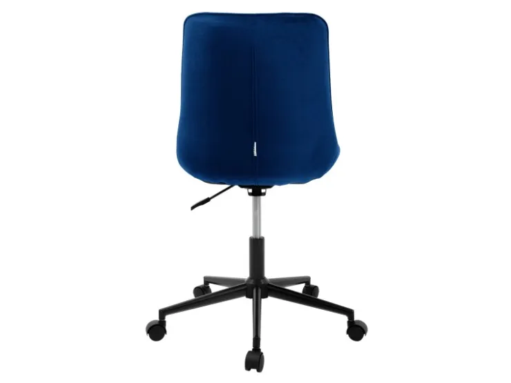 ML-Design Bürostuhl Blau Sitzfläche aus Samt Metallgestell Drehstuhl* Stühle