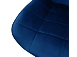 ML-Design Bürostuhl Blau Sitzfläche aus Samt Metallgestell Drehstuhl* Stühle