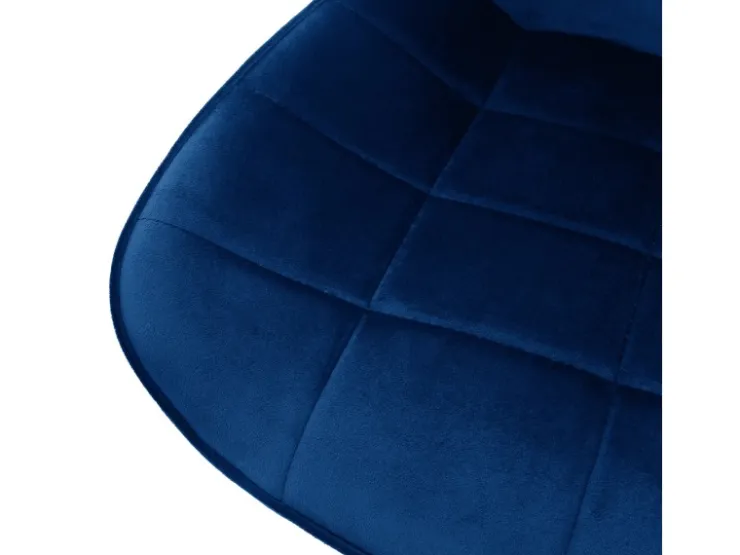 ML-Design Bürostuhl Blau Sitzfläche aus Samt Metallgestell Drehstuhl* Stühle