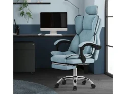 ML-Design Bürostuhl Ergonomisch Blau Höhenverstellbar mit Rückenlehne* Stühle|Sessel