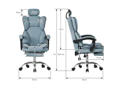 ML-Design Bürostuhl Ergonomisch Blau Höhenverstellbar mit Rückenlehne* Stühle|Sessel