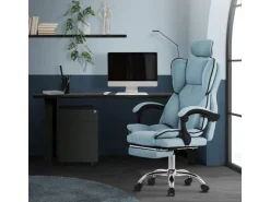 ML-Design Bürostuhl Ergonomisch Blau Höhenverstellbar mit Rückenlehne* Stühle|Sessel